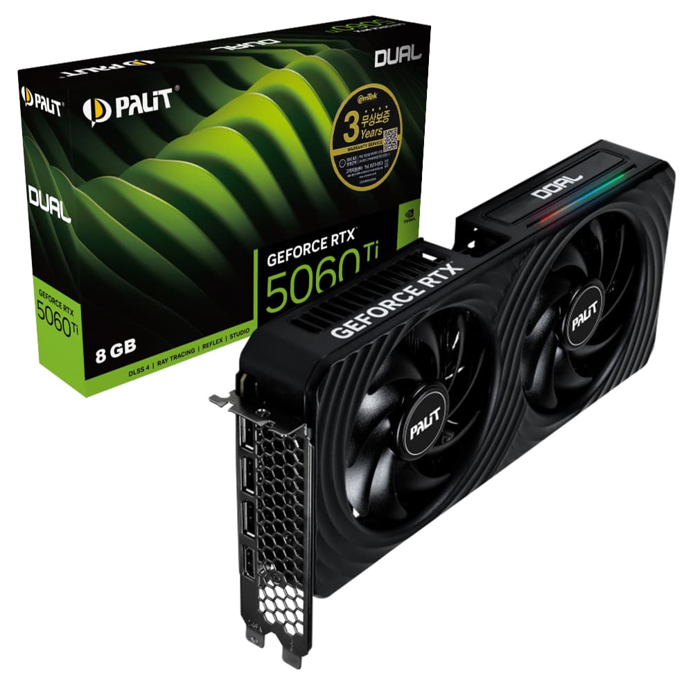 PALIT 지포스 RTX 5060 Ti DUAL D7 8GB (이엠텍)